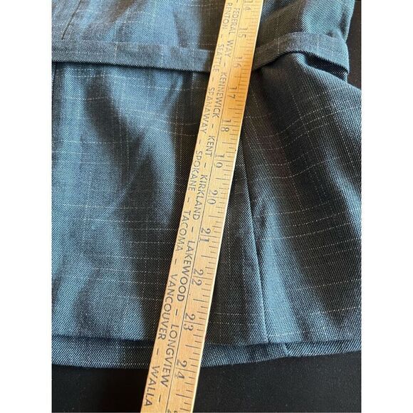 Ann Taylor Sleeveless Peplum Blouse Top Size 12 Green Back Zip Belted Office - Picture 7 of 13